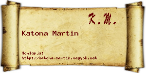 Katona Martin névjegykártya